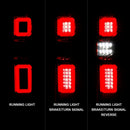 ANZO 19-21 Chevy Silverado Full LED Taillights Chrome Housing Red/Clear Lens G2 (w/C light Bars)
