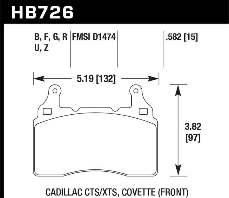 Hawk 2010-2015 Chevy Camaro SS HPS Street Front Brake Pads